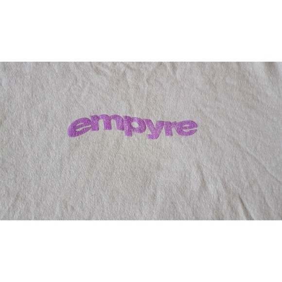 Vtg EMPYRE Mens Graphic T Shirt Skull Roses Butterflies Logo Casual Size Medium - Picture 2 of 7